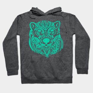 Mandala Polar Bear - Mint Hoodie